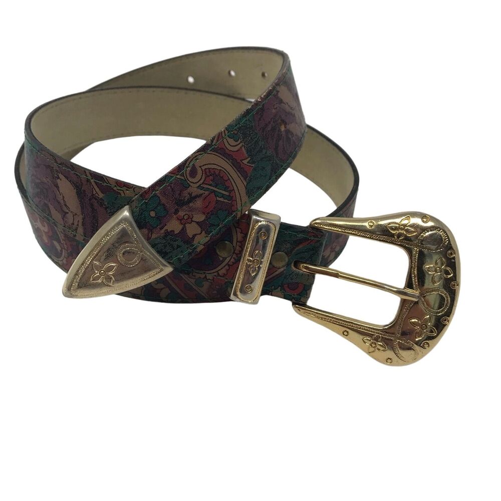 Women's Western Floral Belt Size Small Ornate